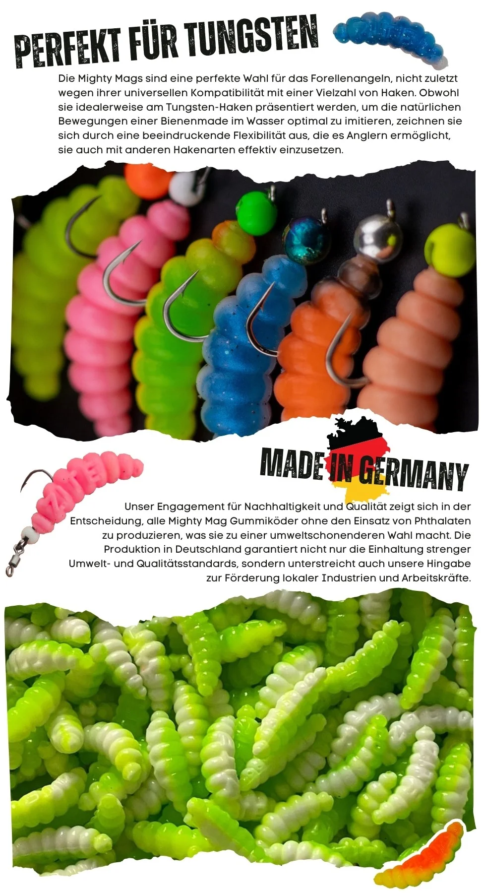 Mighty Mag Neon Mix Knoblauch Aroma 2,8 cm Bienenmade 12 Stück - Detaillierte Übersicht