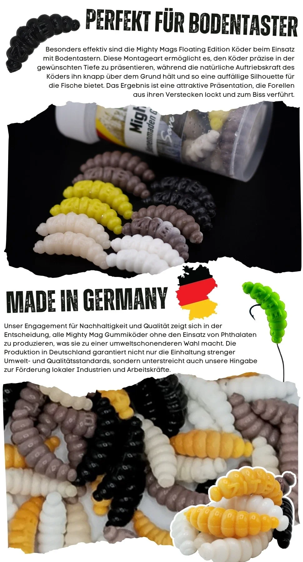 Zite Fishing Mighty Mag Natur Mix Floating Edition Knoblauch 2,8 cm 12 Stück - Detaillierte Übersicht