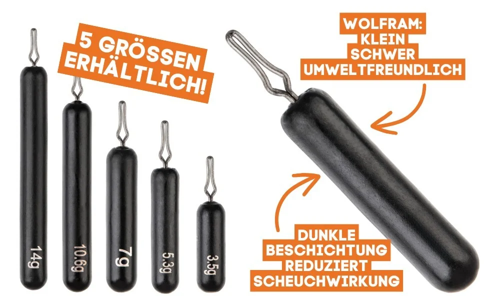 Zite Fishing Tungsten Drop Shot Gewichte 3 x 3,5g - Detaillierte Übersicht