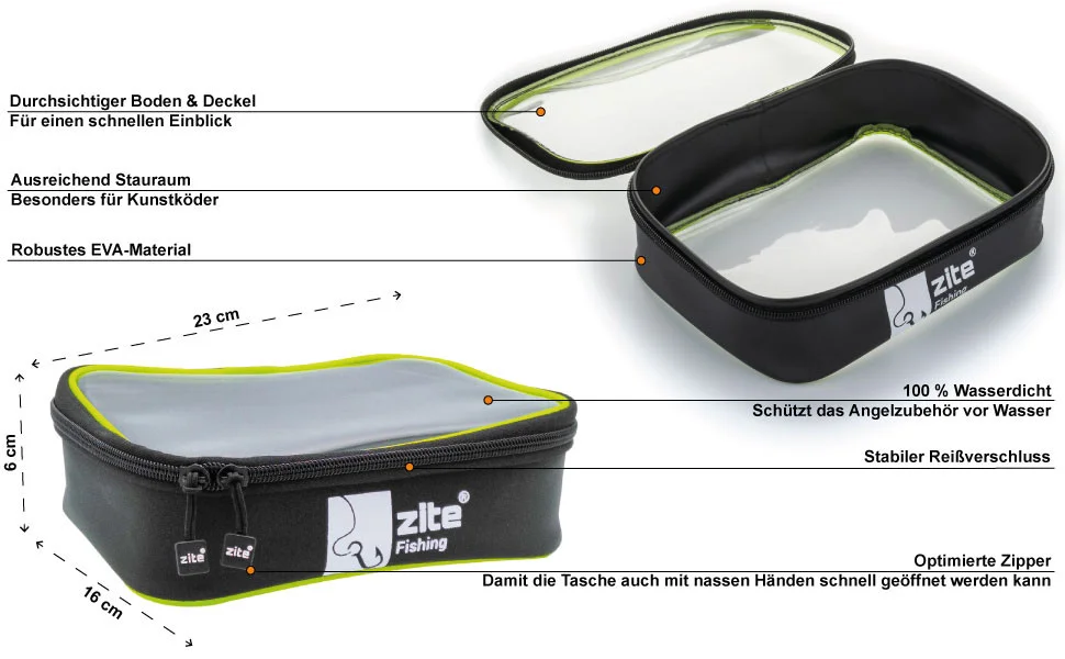 Zite Fishing Window Bag Angeltasche 3 Stück im Set - Detaillierte Übersicht