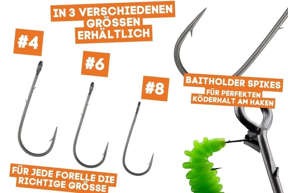 Zite Fishing ProSharp Chebu Haken #4 Teflon-Haken mit Baitholder für Cheburashka-Rig Forelle & Barsch - Detaillierte Übersicht