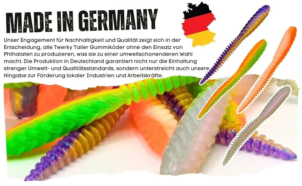 Zite Fishing Twerky Tailer Shiny Mix Käse 7 cm 8 STK 3in1 Gummiköder Forelle - Detaillierte Übersicht