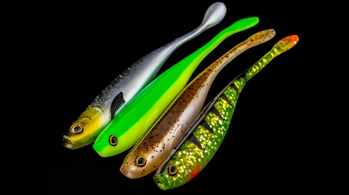 Zite Fishing Inzite Pinshad Lightning Perch 12,5 cm – UV-aktiver Gummiköder für Zander & Barsch, 5 Stück - Detaillierte Übersicht
