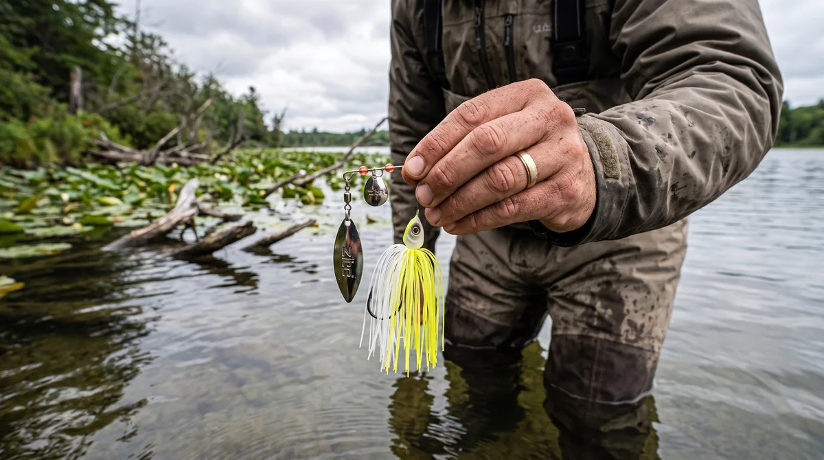 Inzite Rotator Spinnerbaits 10g – Haken 5/0 – Lemon Drop – mit Doppelspinnerblatt & Fransen - Detaillierte Übersicht