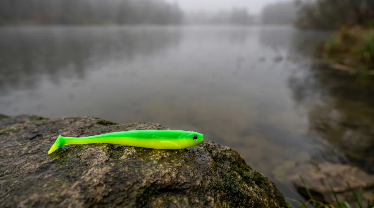 Inzite Shad Lime Bomb Gummifisch 15,5 cm – 4 Stück – UV-aktiv für Zander & Hecht - Detaillierte Übersicht