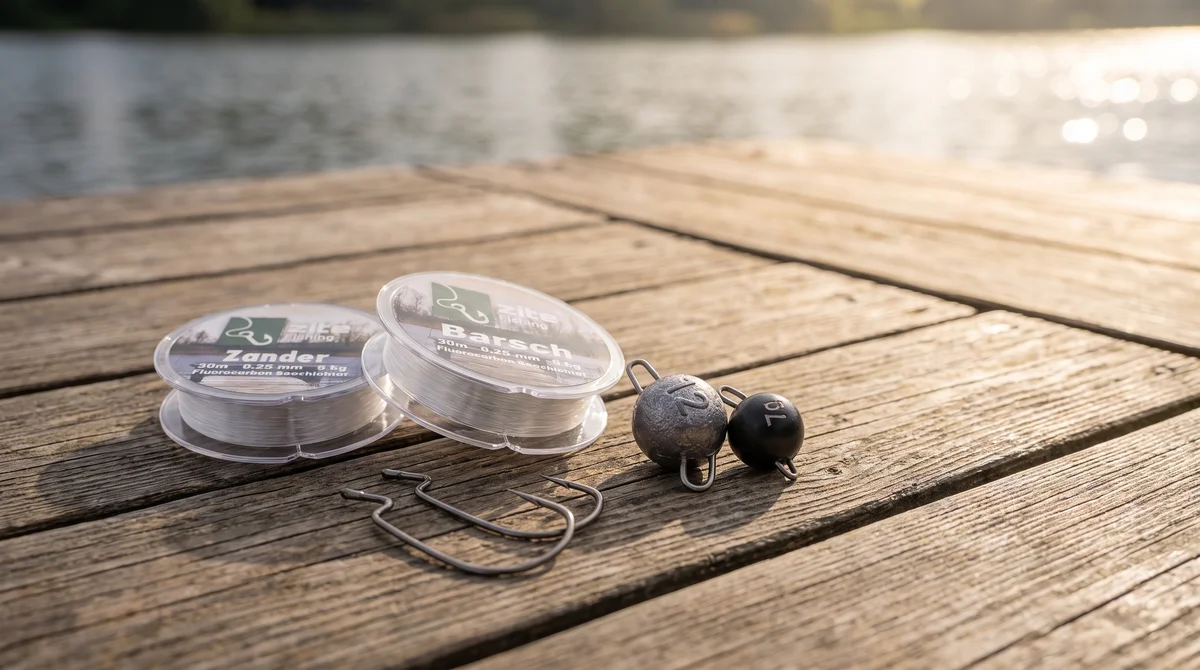 Cheburashka Rig Bundle mit Cheburashka in Blei & Tungsten sowie Off-Set & Schnüre für Barsch & Zander Angeln - Detaillierte Übersicht