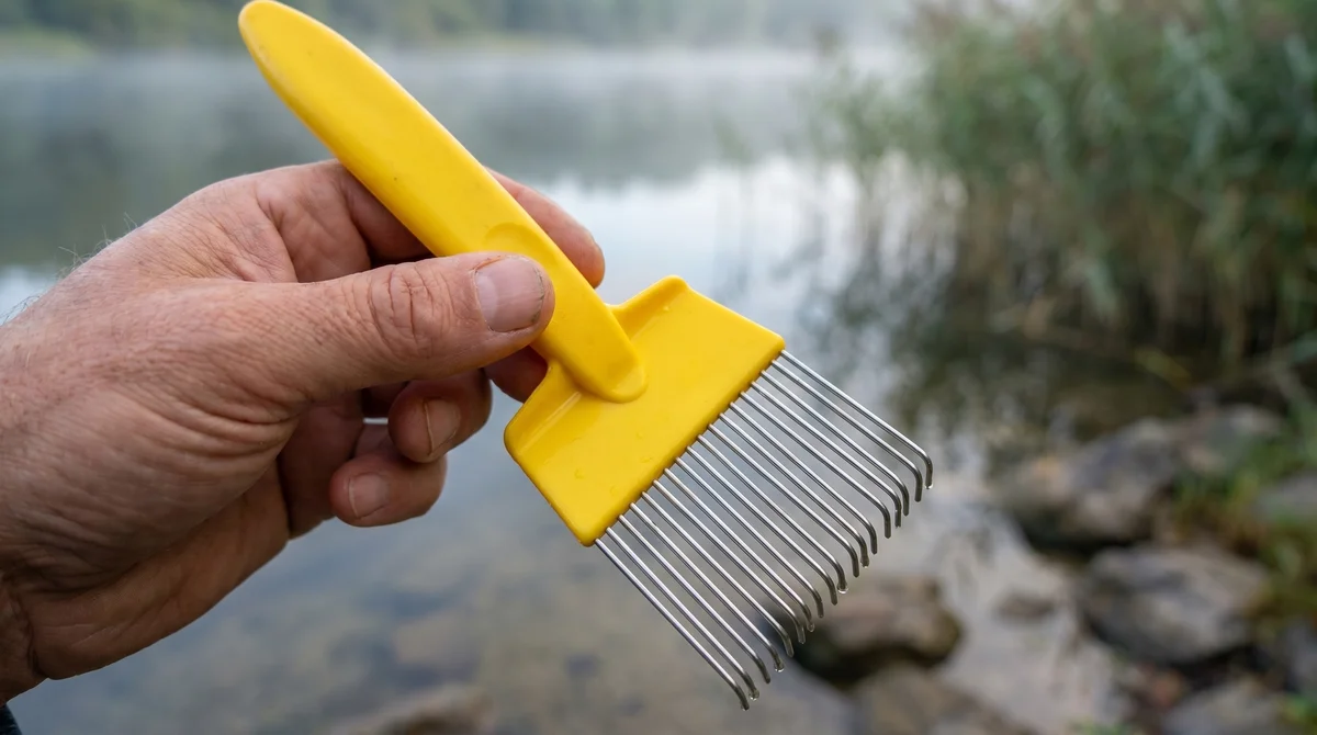 Zite Fishing Filetierkamm – Edelstahl-Zinken und Kunststoffgriff zum Fixieren - Detaillierte Übersicht
