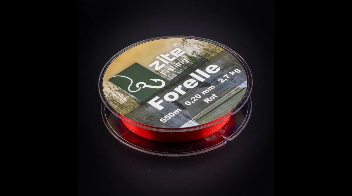 Zite Fishing Forellenschnur monofil rot | 550 m | 0,20 mm | 2,7 kg Tragkraft | Nylon Angelschnur für Forellenteich - Detaillierte Übersicht