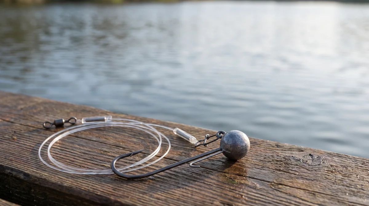 Zite Fishing Jighead 15 g Gr. 3/0 – Fertigmontage mit Fluorocarbon-Vorfach 40 cm, 0,28 mm für Zander, Hecht & Barsch - Detaillierte Übersicht