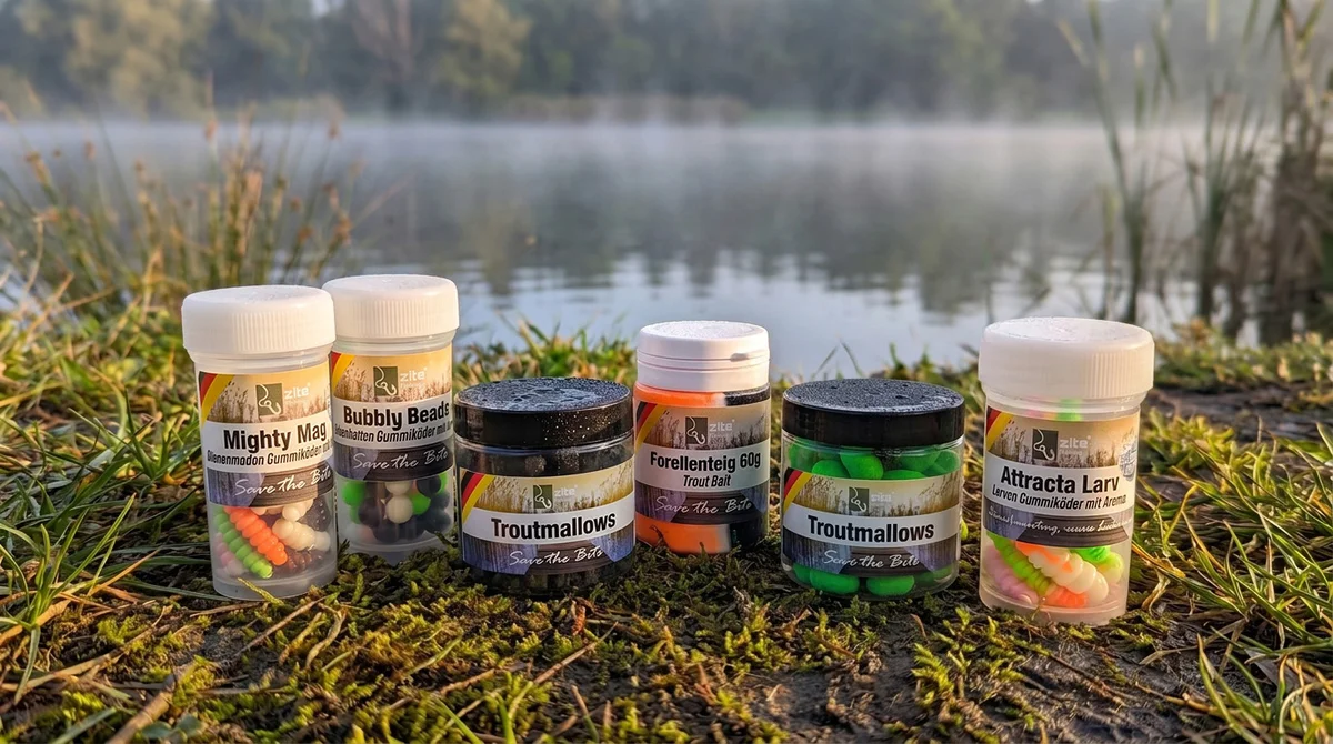 Zite Fishing Fixdrops Starterset XXL – Forellen-Set mit Bleien, Vorfachhaken, Ködern & Sortierbox - Detaillierte Übersicht
