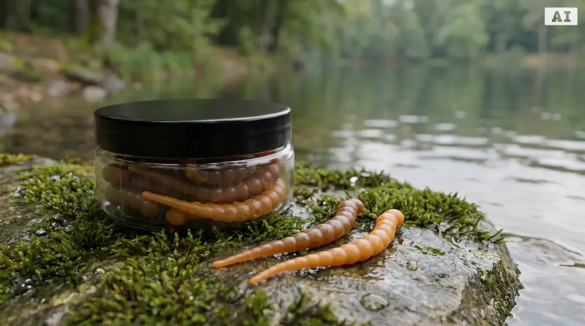 Curly Viper Caramel Pumpkin 6,5 cm – Forellenköder Limited Edition, Dose mit 8+4 Stück GRATIS - Detaillierte Übersicht