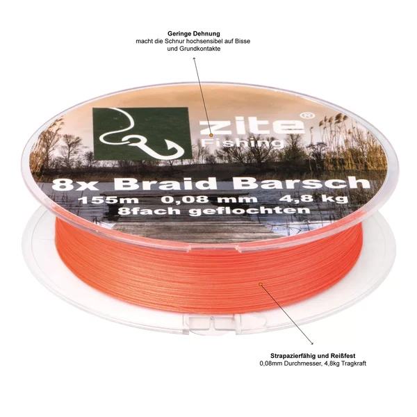 Angelschnur Geflochten 8fach Barsch Schnur 155m 0,08mm 4,8kg Zite Fishing_auswahl1