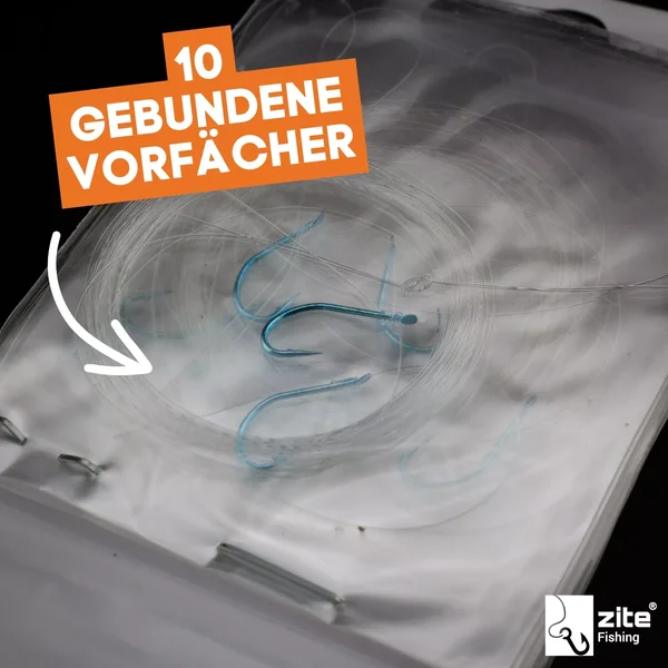 Vorfachhaken Forelle mit Monofiler Schnur Gr. 10 Set 10 Stück Zite Fishing_auswahl1