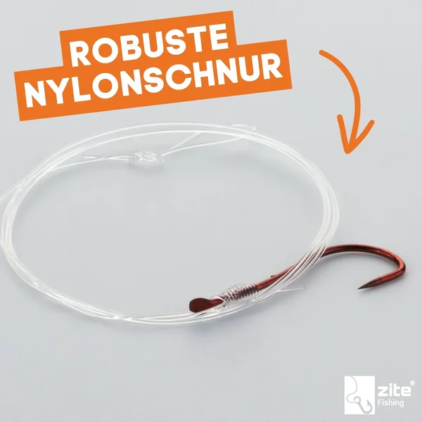 Aalhaken mit Vorfach Schnur Monofil Gebunden Gr. 1 10 STK Zite Fishing_auswahl2