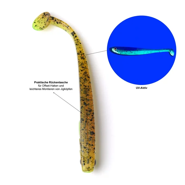 Zander Shad Set 5 Stück 12 cm Gummiköder Angeln Green Pumpkin_auswahl1