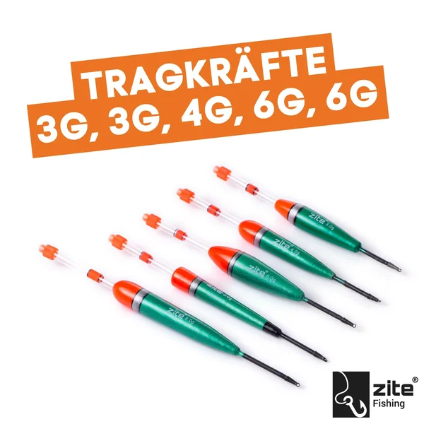 Zite Fishing Knicklicht-Pose-Set 5 Stück (3g, 3g, 4g, 6g, 6g) Ideal zum Nachtangeln Angelzubehör_auswahl2