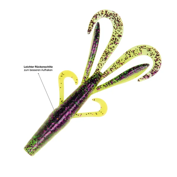Creature Bait Angelköder Barsch Purple Hectic 12 Stück 7,5cm Zite Fishing_auswahl3