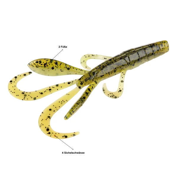 Barsch Gummiköder Drop Shot Angeln Inzite Craw Sprinkled Croc 12 STK Zite Fishing_auswahl1
