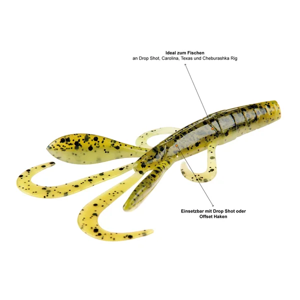 Barsch Gummiköder Drop Shot Angeln Inzite Craw Sprinkled Croc 12 STK Zite Fishing_auswahl5