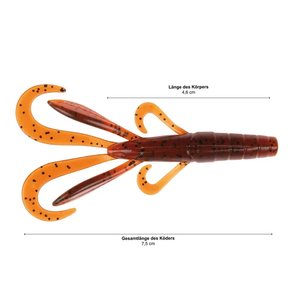 Creature Bait Barsch Angelköder Dark Mud 12 Stück Zite Fishing_auswahl2