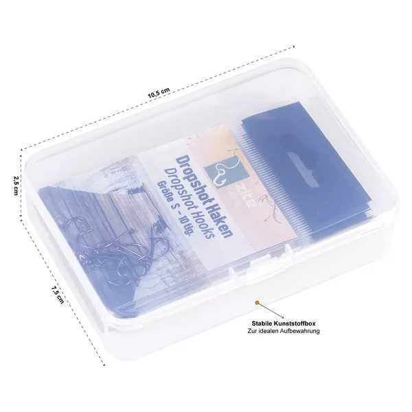  Dropshot Haken Set 30 Stück Vorfachhaken Größe S, M, L Zite Fishing_auswahl1