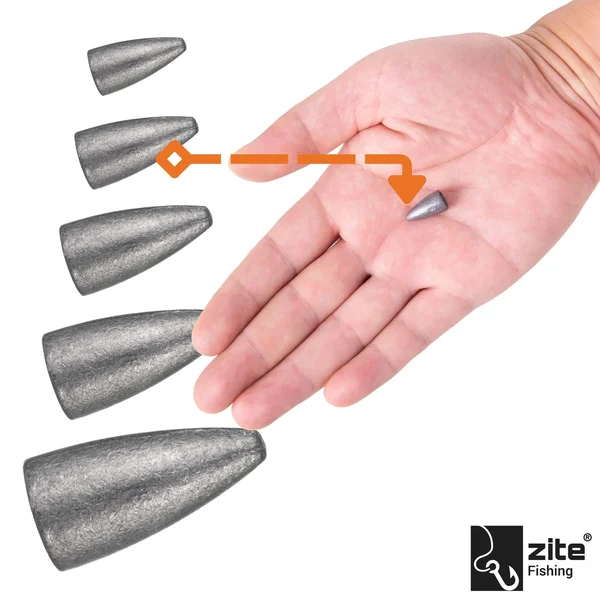 Zite Fishing Bullet Blei Angelgewichte 5g 5 tlg. ideal für Barsch & Zander_auswahl2