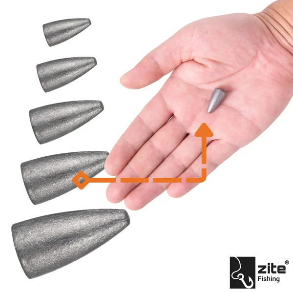 Zite Fishing Bullet Blei Angelgewichte 10g 5 tlg. ideal für Barsch & Zander_auswahl2