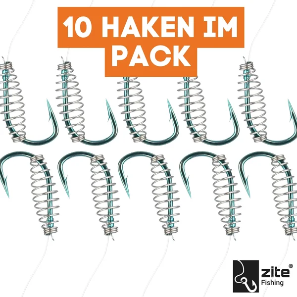 Teighaken Forellenteig Vorfachhaken - 10 gebundene Haken 200 cm 0,18 mm - Größe 12 - Zite Fishing_auswahl3