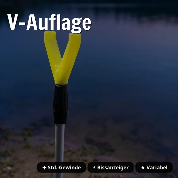 Zite Fishing Teleskop-Rutenhalter 5er Set – 75–135 cm, Aluminium, V-Auflage mit Schnurlaufkerbe_auswahl10