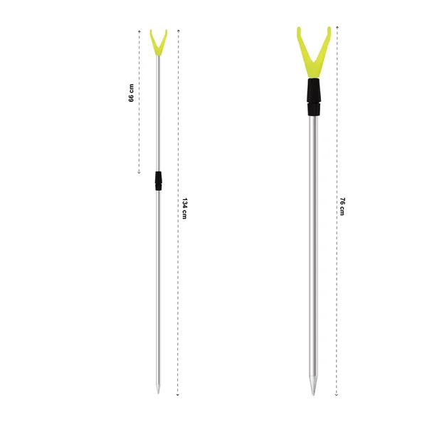 Zite Fishing Teleskop-Rutenhalter 5er Set – 75–135 cm, Aluminium, V-Auflage mit Schnurlaufkerbe_auswahl1