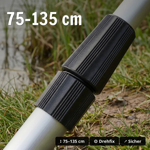 Zite Fishing Teleskopischer Rutenhalter 1,35m - 10er Set Aluminium Erdspeer mit Schnurlaufkerbe_auswahl10