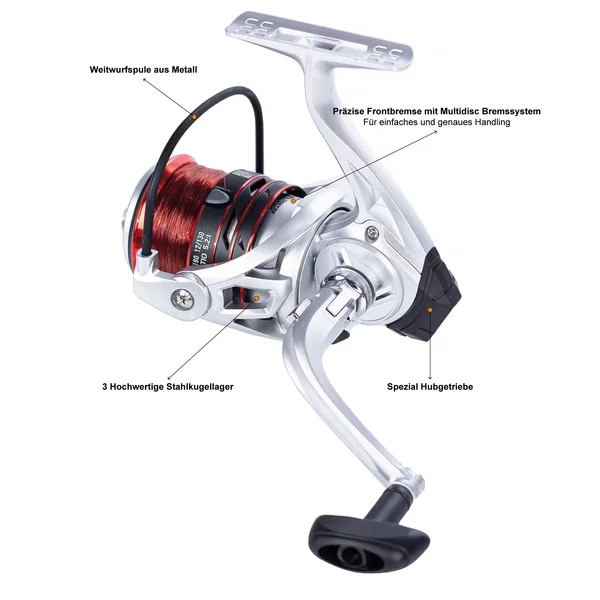 2x Karpfenrolle mit Schnur bespult Base Reel 3000 Zite Fishing_auswahl2