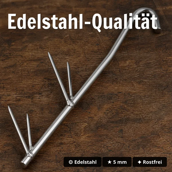 V-Räucherhaken Set Fische Räuchern Stainless Steel Räucherofen 18 Stück Zite Fishing_auswahl4