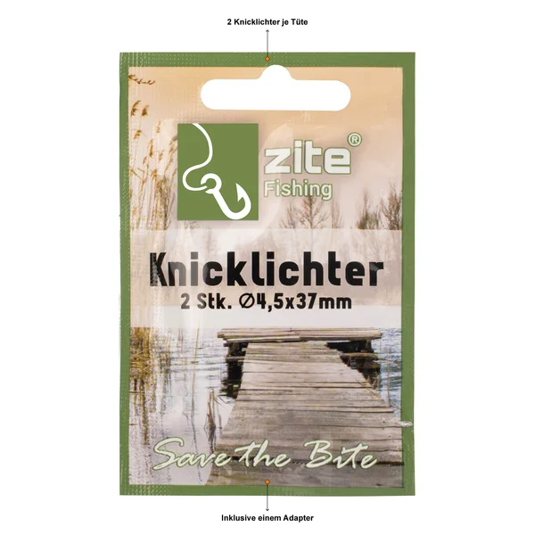 50x Knicklicht Vorratspack – 25 Beutel à 2 Stück Gelb/Grün mit Adapter Zite Fishing _auswahl1