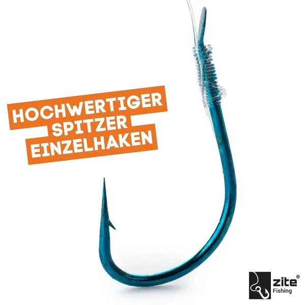 Zite Fishing 50x Haken mit Schnur Forelle Gr. 10 Vorfachhaken gebunden mit monofiler Schnur_auswahl3