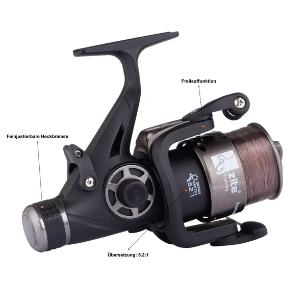 Zite Fishing 3x Freilaufrolle bespult Angelrolle Freerunner Reel 4000 1BB_auswahl4
