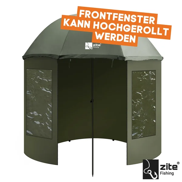 Schirmzelt Angeln Geschlossen + Schirmstütze als Angelzelt Set Zite Fishing_auswahl7