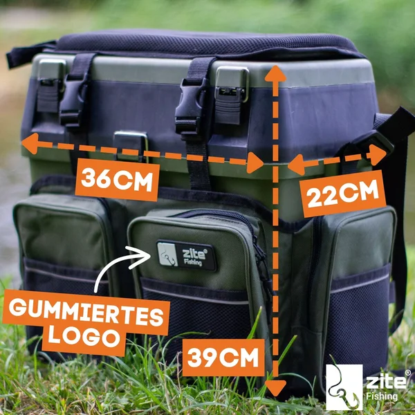 Zite Fishing Multi Angel-Koffer-Rucksack u. Sitz-Kiepe in 1 + Hakenlöser Zange Gebogen 18cm_auswahl6