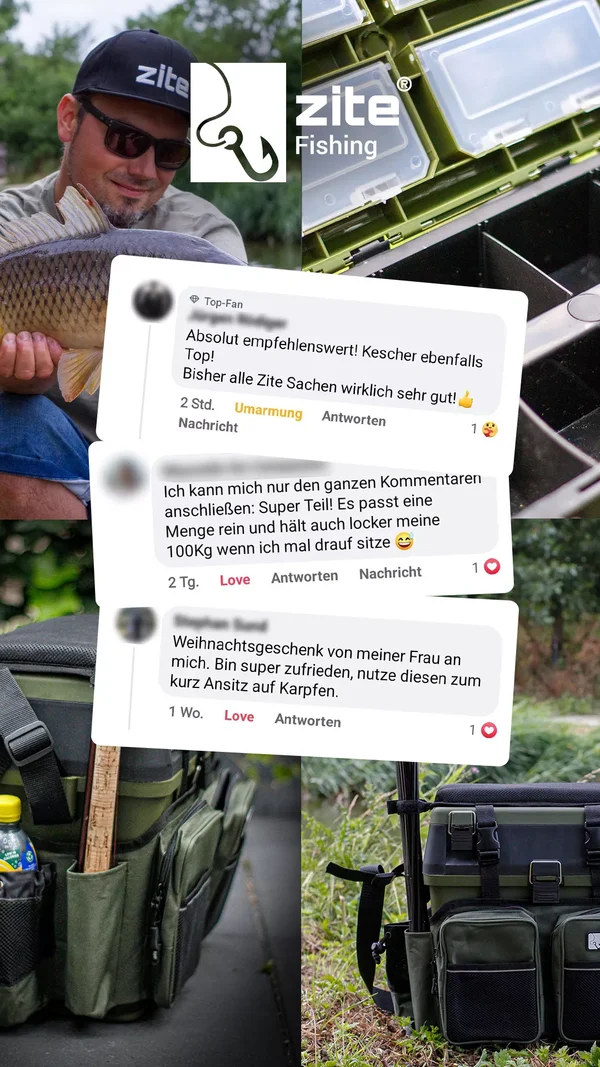 Zite Fishing Multi Angel-Koffer-Rucksack u. Sitz-Kiepe in 1 + Hakenlöser Zange Gebogen 18cm_auswahl8
