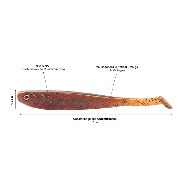 Gummifisch Inzite Shad Liquid Oil 15 Stück Set Zanderköder Zite Fishing_auswahl2