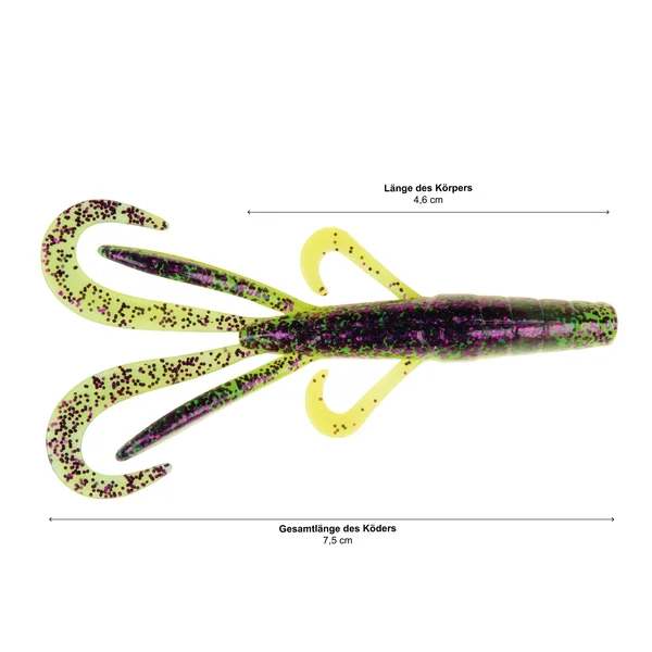 Zite Fishing Carolina /Texas-Rigbox-Set 70 tlg. inkl. 36 Stk. Creature Bait Gummiköder in 3 Farben_auswahl1