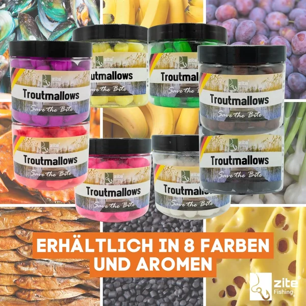 Zite Fishing Troutmallows-Set Krabbe pink 3x40g Forellenköder _auswahl7
