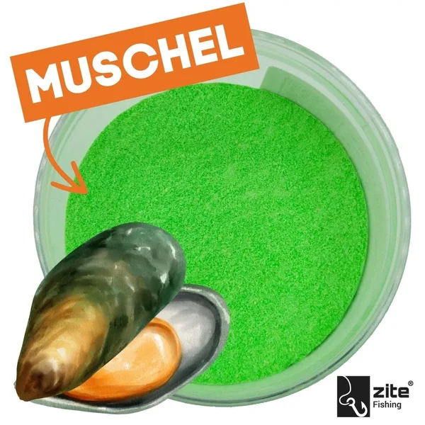 Zite Fishing Dip Powder Muschel/Halibut Fluo grün 50 g_auswahl2
