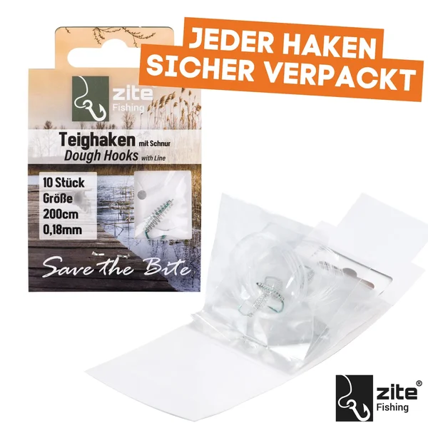 Teighaken für Forellenpaste - Forellenhaken Gebunden mit Schnur Größe 8 10 STK_auswahl3