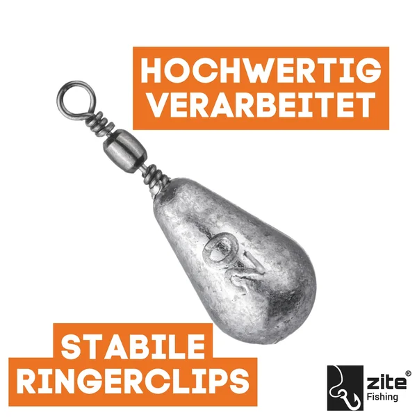 Tropfenblei Set 5-20g - Grundblei Angeln Birnenblei Sortiment 5 Stück - Zite Fishing_auswahl1
