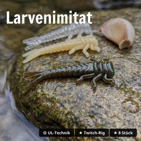 Attracta Grub Natur Mix Knoblauch Forellenköder 5 cm Larvenimitat 8 Stück_auswahl2