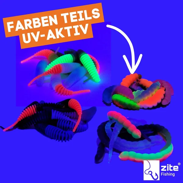 XXL Forellen Gummiköder Set - UL-Köder Bundle mit Mighty Mag, Curly Viper, Twerky Tailer & Haken + GRATIS ÜBERRASCHUNG_auswahl4