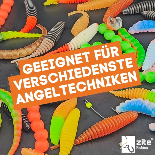 XXL Forellen Gummiköder Set - UL-Köder Bundle mit Mighty Mag, Curly Viper, Twerky Tailer & Haken + GRATIS ÜBERRASCHUNG_auswahl7