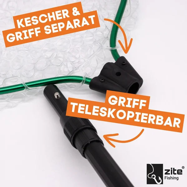 Trout Spoon Forellenkescher Gummiert & Teleskopierbar 190cm PVC-Netz 45cm_auswahl5