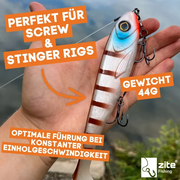 Inzite Flanker Hecht Gummifisch Green Shiner 18,5cm Shad 3er Set_auswahl2